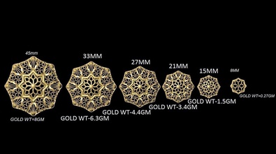 vr-pnd2288 jewelry pendant pendants necklace print gold sizes jaali scroll pattern antique 3d print model - Mito3D