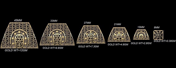 vrpnd2615 la joyería el colgante colgantes collar utilidad impresión de oro los tamaños jaali desplazamiento patrón 3d print model - Mito3D