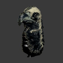 vautour insigne modèle 3d art de d'impression d'oiseaux owl animal la faune nature imprimable portrait sculptures 3d print model - Mito3D