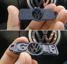 vw golf logo keychain llavero mkiv mk4 volkswagen pasatiempo bricolaje diy 3d print model - Mito3D