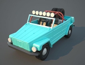 vw safari dune modifié imprimable voiture véhicule roue rétro camion sport pneu route 4wd rwd volkswagen arrière moteur loisir DIY automobile 3d print model - Mito3D