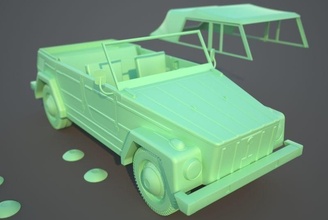 vw safari stampabile scala 1 10 volkswagen veicolo macchina Tedesco rc passatempo Fai settore automobilistico 3d print model - Mito3D