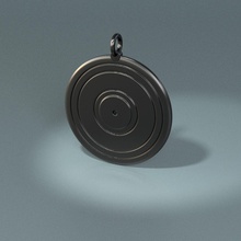 disque d'enregistrement pendentif bijoux origine record rétro studio de la musique chanteuse bande le hip-hop moulage d'argent microfusion joyau mode pendentifs 3d print model - Mito3D