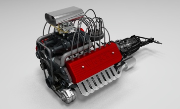 w16 motor kas bugatti veyron spor araba chiron süper ikiz aşırı hobi kendin yap otomotiv 3d print model - Mito3D