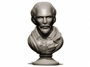 w shakespeare busto arte desafío guillermo estatua escultura hombre esculturas artchallenge 3d print model - Mito3D