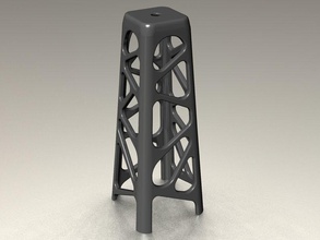 wakanda voronoi stool house furniture chair seating modern parametric generative futuristic organic sci fi seat grasshopper 3d print model - Mito3D