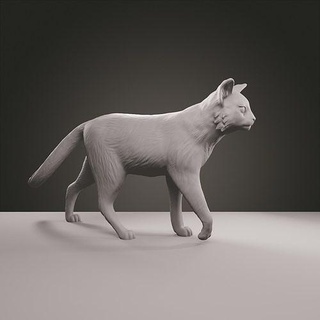caminhando gato animal mamífero animais natureza estatueta imprimível impressão 3d modelo arte esculturas 3d print model - Mito3D