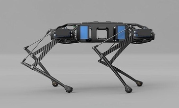 vierfüßler hund überarbeitet v2 roboter tier hobby diy robotik 3d print model - Mito3D