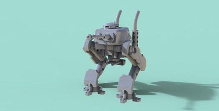 passeggio serbatoio tecnologia robot cyborg futuro meccanico cibernetico dron miniatura gioco guerra mech sci futuristico macchinari giochi giocattoli tavola 3d print model - Mito3D