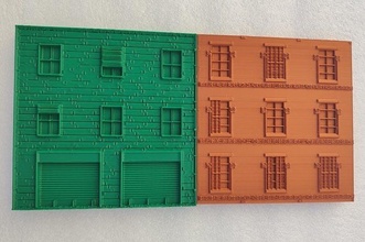 wall of brick batiment architecture maison fenetre design house outdoor 3d print model - Mito3D