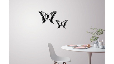 mur papillon décoration art décor modèle 3d impression silhouette déco 3d print model - Mito3D