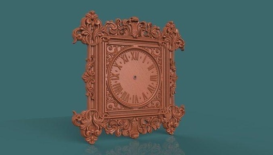wall clock 3d stl model cnc house watch wallclock time carved carving interior housedecor woodclock accessories decor 3d print model - Mito3D