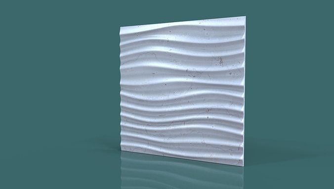 mauer dekor nahtlos welle 3d stl modell cnc innere wandplatte 3dwall 3dwallpanel design cncwall cncdecorative architektur modernwall haus 3dwave 3D print model - Mito3D