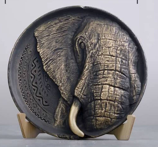 pared colgando colección 1 elefante Arte mamífero animal estatua decorativo hogar casa decoración esculturas mueble zbrush 3d 3D print model - Mito3D