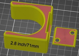 parede montado bicicleta suporte fixo tamanho 71mm 2 8 polegada braçadeira pneu mtb passatempo faça 3d print model - Mito3D