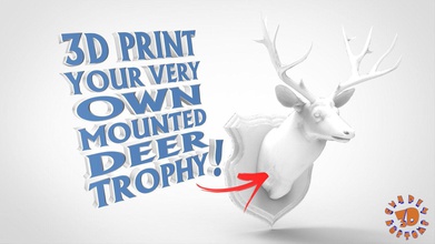 wall plaque mounted deer head trophy games-toys sculpture cardboard art mount 3d printing decoration statue animal games toys other 3d print model - Mito3D