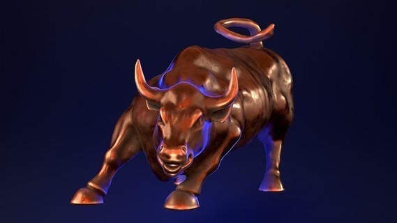 pared calle cargando toro estatua escultura York búfalo ox vaca animal histórico negocio materialmente Arte esculturas 3d print model - Mito3D