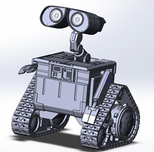 walle 3d print model wall - e robot 3dprint solidworks games toys 3d print model - Mito3D