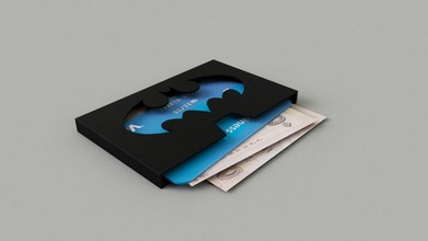 wallet batman fashion money khaled alkayed challenge wallets 3d print model - Mito3D