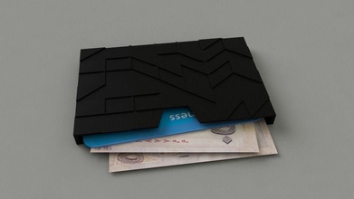 wallet random fashion khaled man alkayed challenge wallets 3d print model - Mito3D