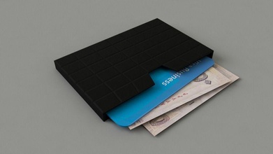 wallet slab fashion khaled man alkayed challenge wallets 3d print model - Mito3D
