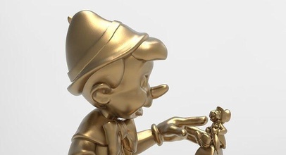 pinokyo vals disney karakter heykel şekil sanat heykelcik oyunlar oyuncaklar 3d print model - Mito3D