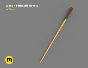 wand - newt scamander games-toys fantasy magician harry potter wood hogwarts school fantastic beasts movies witchcraft other halloween costume cosplay magic grindelwald games toys game accessories 3d print model - Mito3D