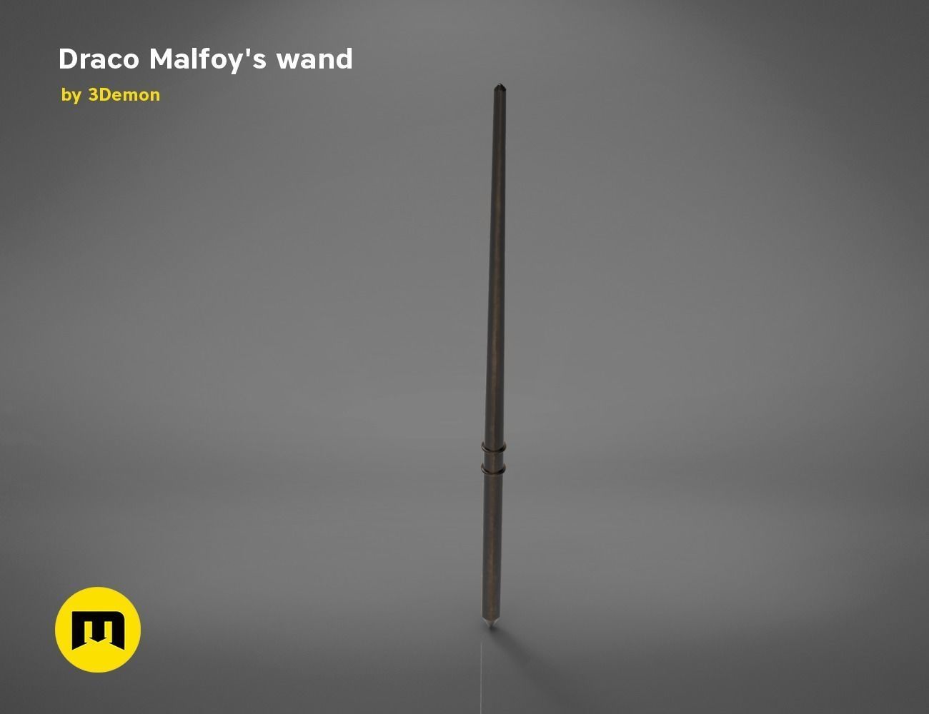 wand of draco malfoy harry potter spell fantasy hogwarts cosplay costume magic magician wizard toy print 3d postproces film movie games toys 3D print model - Mito3D