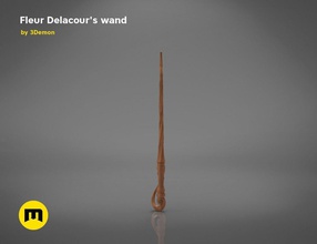 wand fleur isabelle delacour harry potter spell fantasy hogwarts cosplay costume magic magician wizard toy print 3d postproces film movie games toys other 3d print model - Mito3D
