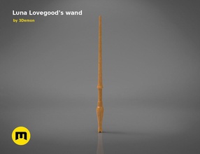wand luna lovegood harry potter spell fantasy hogwarts cosplay costume magic magician wizard toy print 3d postproces film movie games toys other 3d print model - Mito3D