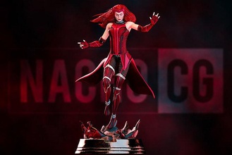 fan art wanda - scarlet witch statue wandavision vision mcu marvel comics avengers strange dr dark sculptures 3d print model - Mito3D
