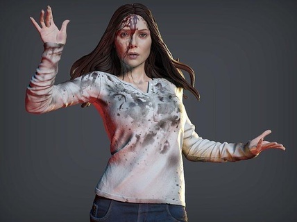 Wanda dr yabancı 2 kırmızı cadı Yenilmezler hayret Elizabeth Olsen evrenli delilik karakter Sanat heykeller 3d print model - Mito3D