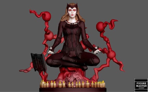 Wanda kırmızı cadı 2 doktor garip multiverse delilik Sanat heykeller 3d print model - Mito3D