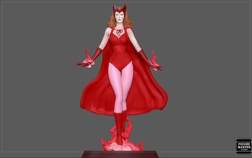 wanda escarlata bruja Víspera Santos disfraz maravilla mcu visión drama personaje Arte esculturas 3d print model - Mito3D