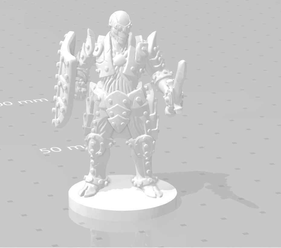 guerre 3d impression figurine guerrier homme statue imprimable illustration art Jeux jouets symbole argent hiver scientifique 3D print model - Mito3D