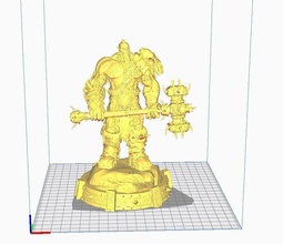 savaş ork dünya vay warcraft savaşçı oyunlar jeux kalabalık ittifak heykel sanat illüstrasyon fantezi kurgusal yaratık adam kar fırtınası oyuncaklar 3d print model - Mito3D