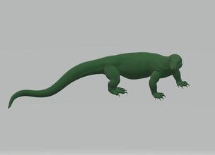waran wildlife nature animal reptile comodowaran art sculptures 3d print model - Mito3D