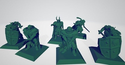 savaş grubu of aslan kurt silah oyunu minyatür çılgın savaşçı büyücü kalkan tayfa fantezi warhammer masaüstü oyunlar oyuncaklar oyun aksesuarlar 3d print model - Mito3D