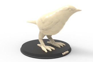 curruca pájaro imprimible volar salvaje animal naturaleza juguete juguetes real realista estatua cielo lindo arte esculturas 3d print model - Mito3D