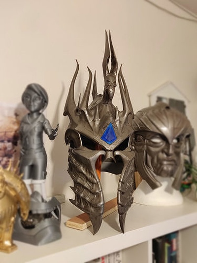 warcraft lich rey timón of dominación cosplay arthas bolvar mundo guau dominio 3d impresión frostmourne arte esculturas 3d print model - Mito3D