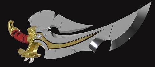warcraft orco pugnale spada coltello acciaio fantasia creatura lame arma cavaliere puntello passatempo Fai 3d print model - Mito3D
