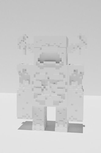 guardián 3d modelo impresión minecraft cubo 3dprint cuevas oscuro aterrador monstruo grande ojos juegos juguetes criatura juego personaje 3D print model - Mito3D