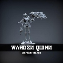 stl warden quinn league of legends 3d print model figure toy printable games toys miniatures figurines statues statue 3d print model - Mito3D