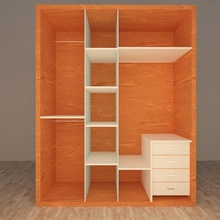 guardarropa armario cajones estantería madera wardobe estante mueble caja ropa cajón bolso poliforma almacenamiento gabinete arte 3d print model - Mito3D