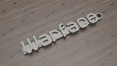 warface logo keychain text sign hobby diy 3d print model - Mito3D