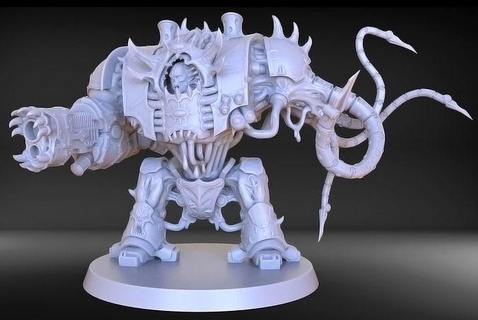 wargame dark soldier hey brother kit war dreadnought chaos stephood combi bolter plasma flamer melta tentacles hammer rocket launch claws games toys games toys board board games  3d print model - Mito3D