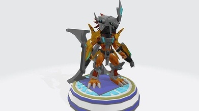 wargreymon x character video game legend of zelda digimon monster anime cartoon model games toys 3d print model - Mito3D