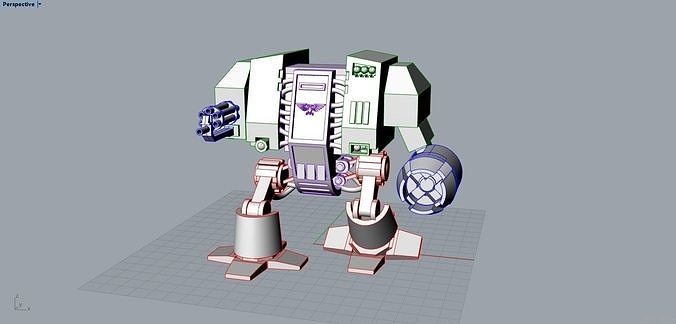 warhammer 40k dreadnought robot animal characters game printable sculpture decorative goblin mage mesh electronic illustration machinery futuristic technology business science engineering 3D print model - Mito3D