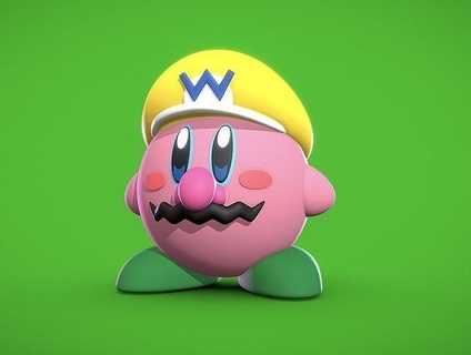 wario Kirby 3d impression nintendo Jeu personnage vidéo art sculptures 3d print model - Mito3D