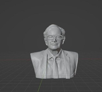 Warren Buffett elonmusk jeffbezos billgates investidor homem negocios arte esculturas 3d print model - Mito3D